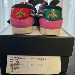 Gucci Patent Sneakers Pink/Black/Cream
